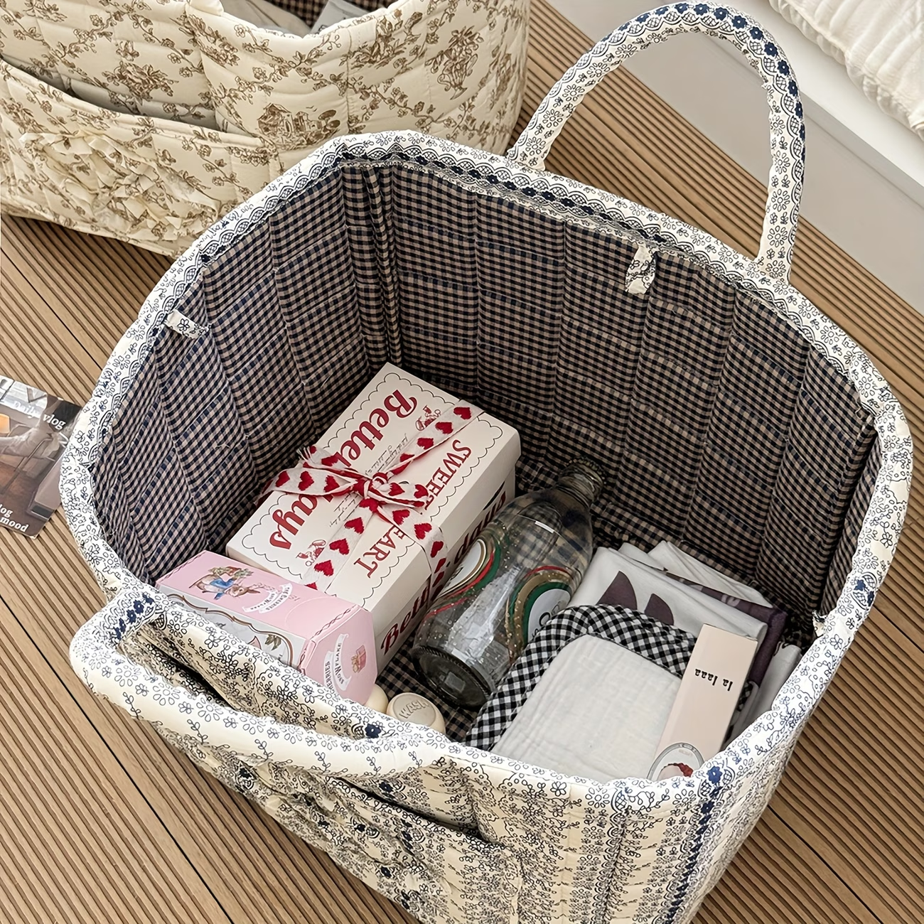 Floral Fabric Teacher Bag