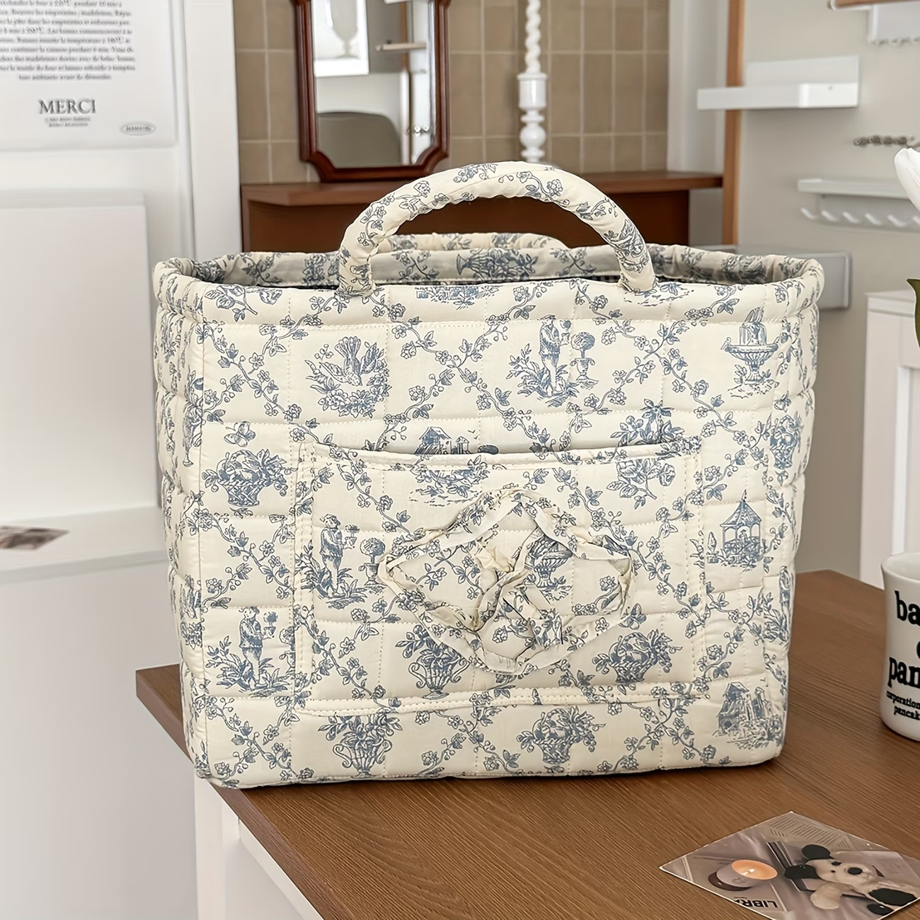 Floral Fabric Teacher Bag