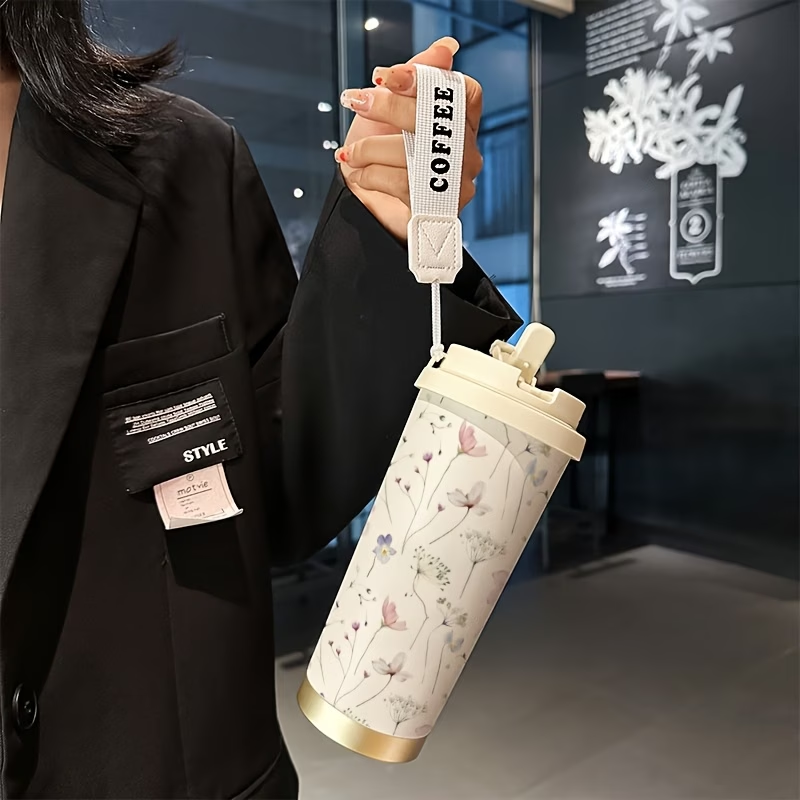 Floral Insulated Travel Mug