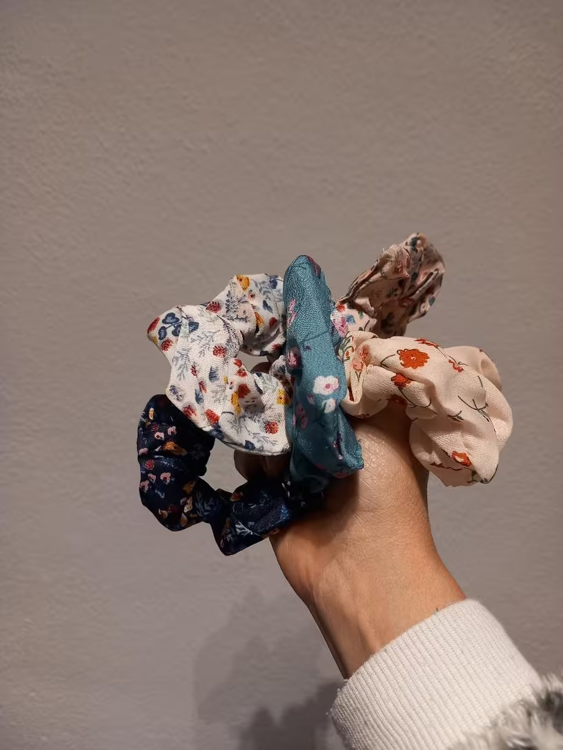 Bohemian Floral Print Hair Scrunchies