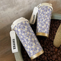 Blue Floral Insulated Coffee Cup
