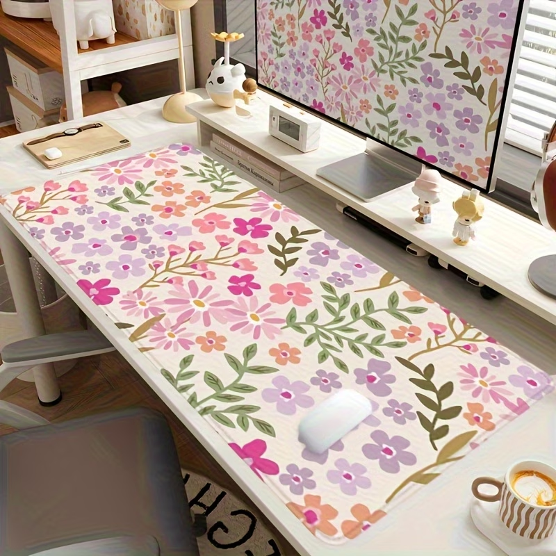 Floral Lily Desk Mouse Pad